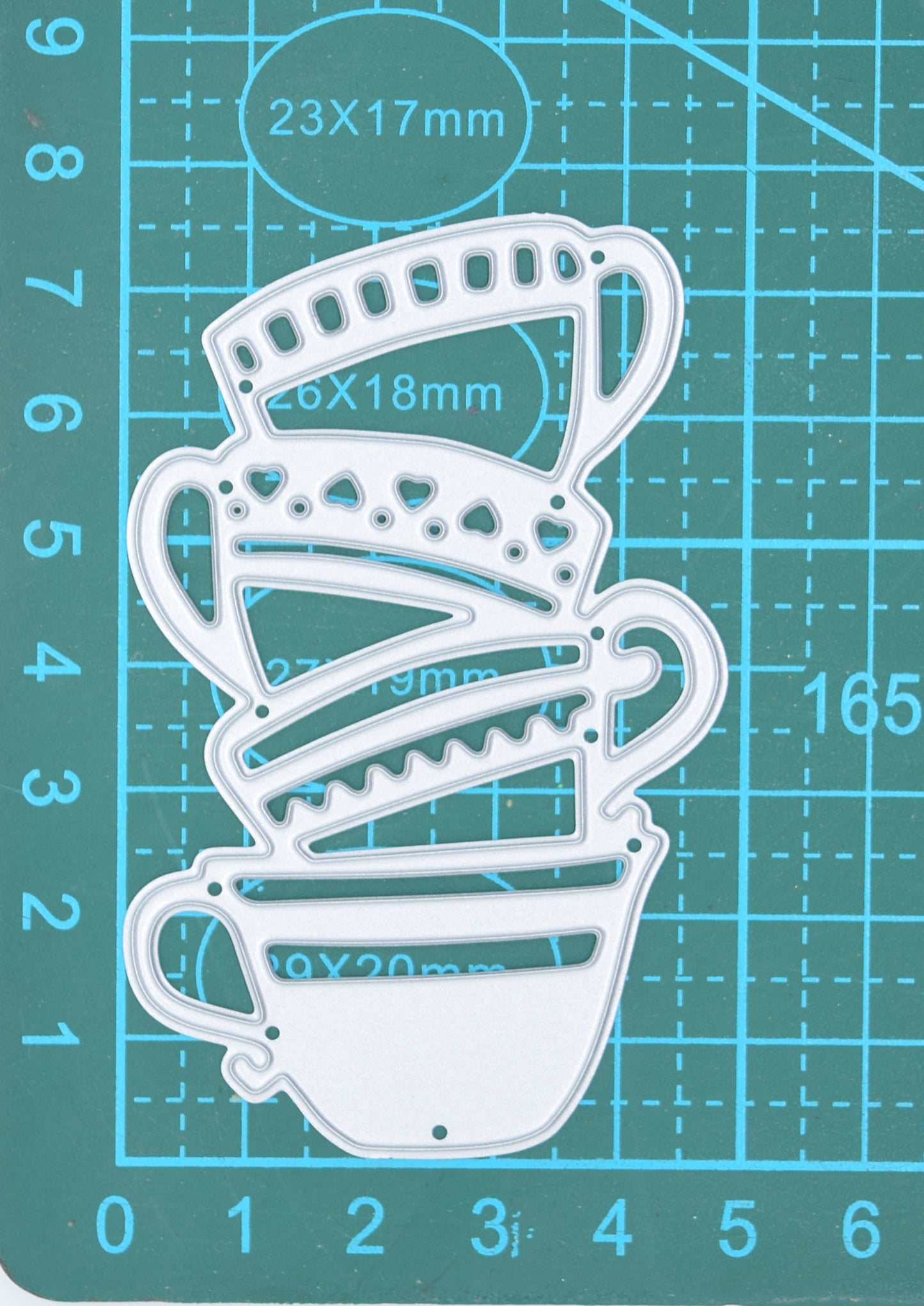 Stacked Teacups Metal Cutting Die – Afternoon Tea Silhouette