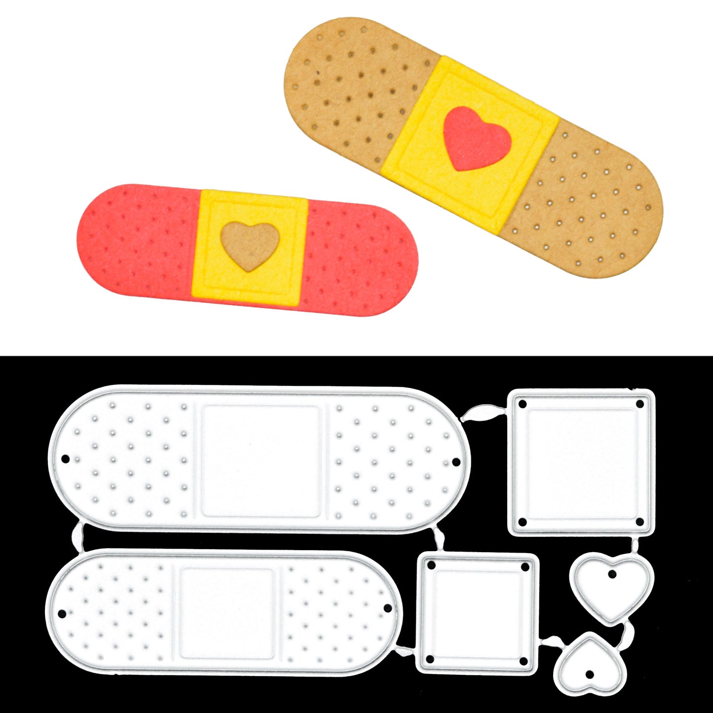Plaster Bandage Metal Cutting Dies – Get Well Soon Card Embellishments