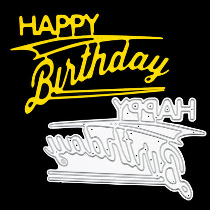 1950s Style “Happy Birthday” Metal Cutting Die – Retro Cardmaking