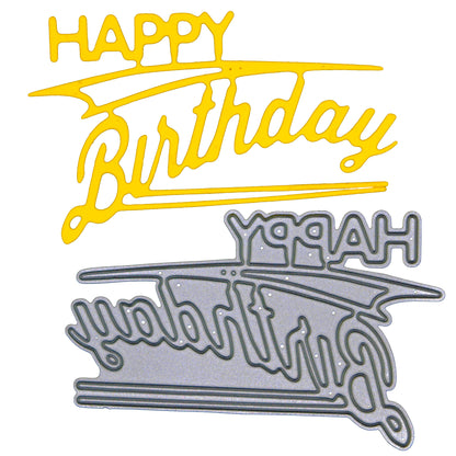 1950s Style “Happy Birthday” Metal Cutting Die – Retro Cardmaking