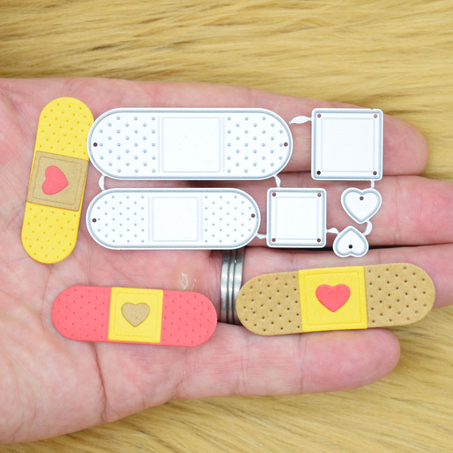 Plaster Bandage Metal Cutting Dies – Get Well Soon Card Embellishments