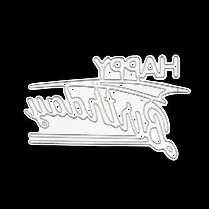 1950s Style “Happy Birthday” Metal Cutting Die – Retro Cardmaking