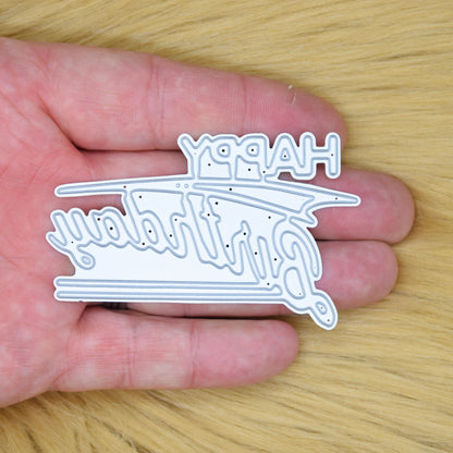 1950s Style “Happy Birthday” Metal Cutting Die – Retro Cardmaking
