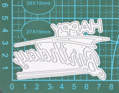 1950s Style “Happy Birthday” Metal Cutting Die – Retro Cardmaking