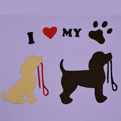 I Love My Dog Metal Cutting Dies Set – 11 Piece Pet Craft Set
