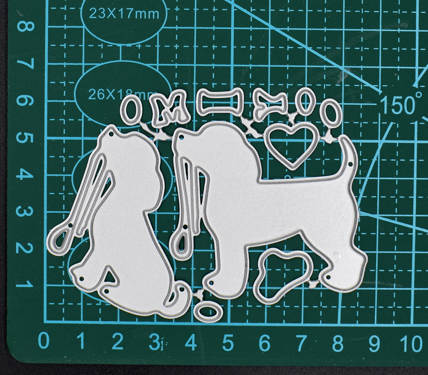I Love My Dog Metal Cutting Dies Set – 11 Piece Pet Craft Set