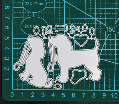 I Love My Dog Metal Cutting Dies Set – 11 Piece Pet Craft Set