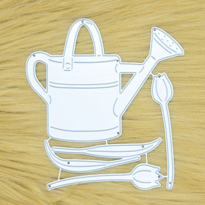 Watering Can & Tulips Metal Cutting Dies – Gardening Floral Set