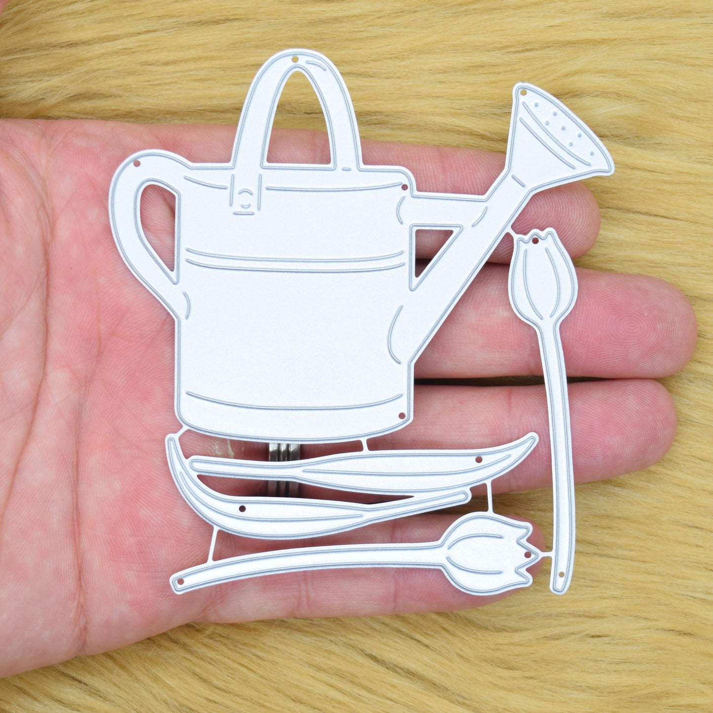 Watering Can & Tulips Metal Cutting Dies – Gardening Floral Set