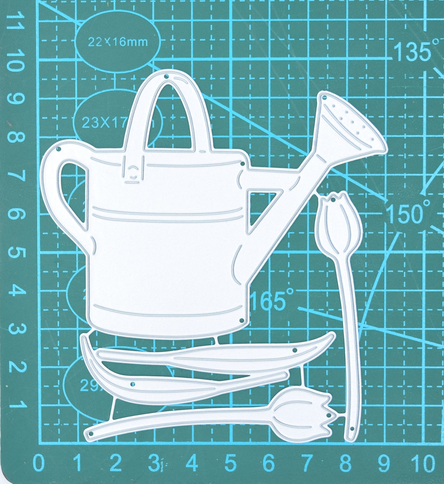 Watering Can & Tulips Metal Cutting Dies – Gardening Floral Set