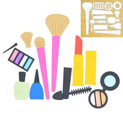 Makeup-Themed Cutting Dies Set – 12 Piece Cosmetic Craft Dies