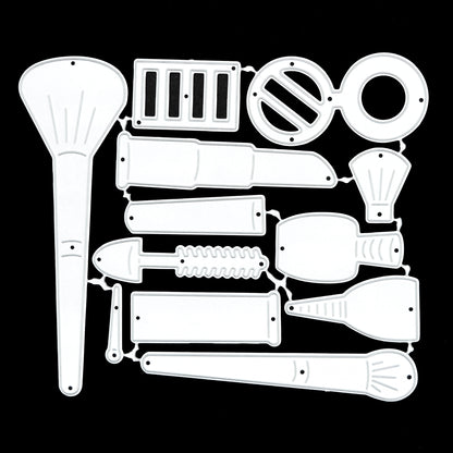 Makeup-Themed Cutting Dies Set – 12 Piece Cosmetic Craft Dies