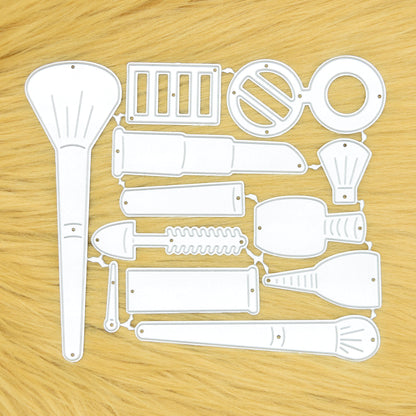 Makeup-Themed Cutting Dies Set – 12 Piece Cosmetic Craft Dies