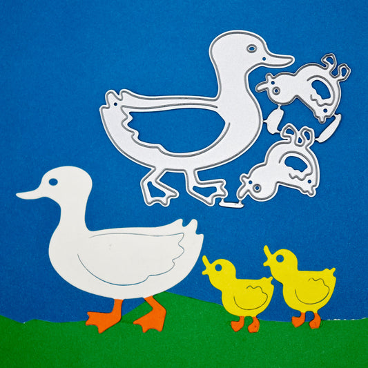 Duck & Chicks Metal Cutting Dies – Easter Farmyard Set