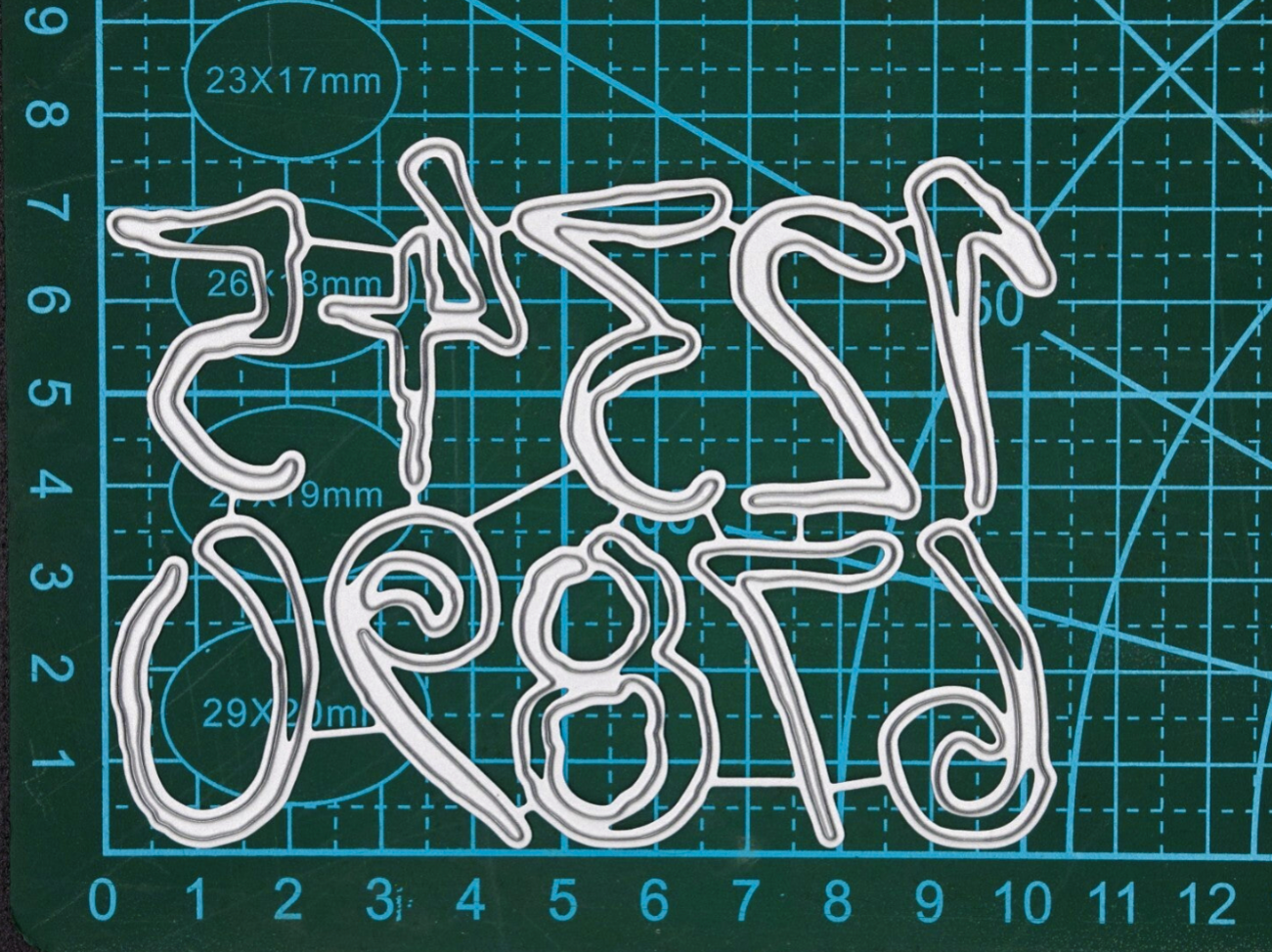 Quirky Numbers Metal Cutting Die Set – Decorative Digits 0–9