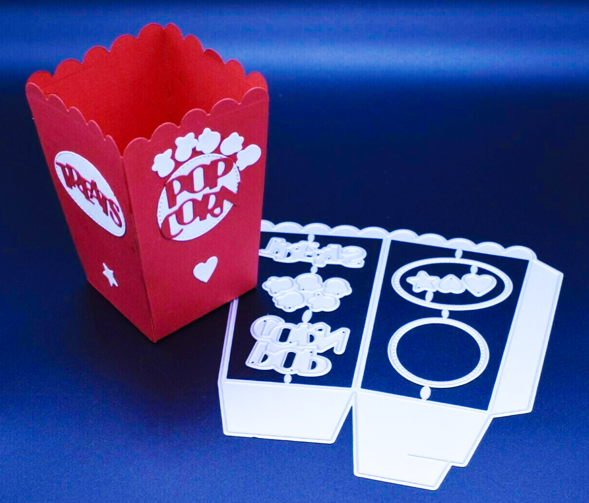 3D Popcorn Treat Box Metal Cutting Die – Party Favour Box
