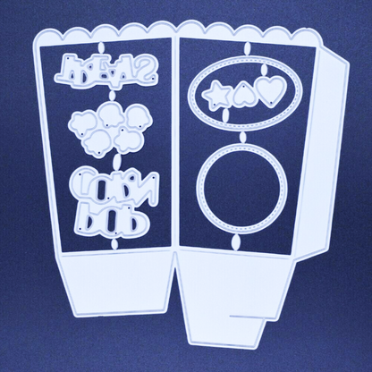 3D Popcorn Treat Box Metal Cutting Die – Party Favour Box