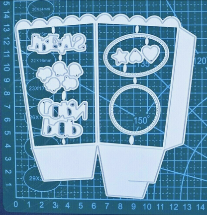 3D Popcorn Treat Box Metal Cutting Die – Party Favour Box