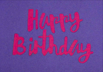 Happy Birthday Script Metal Cutting Dies – 2 Piece Sentiment Set