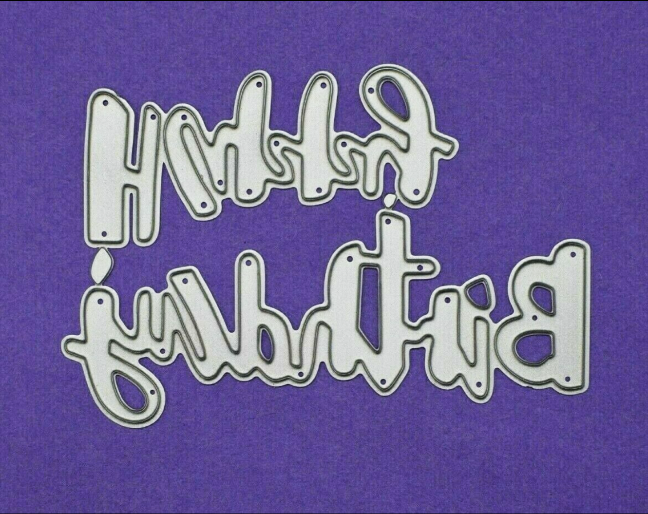 Happy Birthday Script Metal Cutting Dies – 2 Piece Sentiment Set