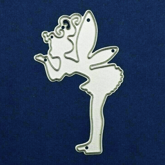 Fairy Silhouette Metal Cutting Die – Enchanted Winged Girl Design
