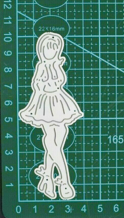 Irish Dance Silhouette Metal Cutting Die – Folk Dancer Card Making Craft Die