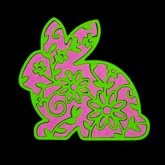 Easter Floral Bunny Rabbit Metal Cutting Die