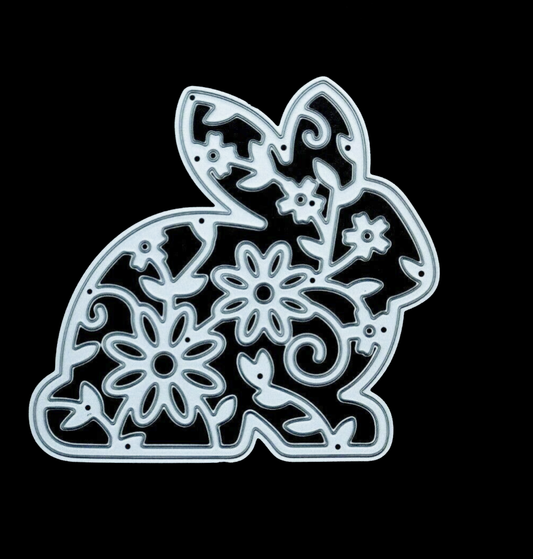 Easter Floral Bunny Rabbit Metal Cutting Die