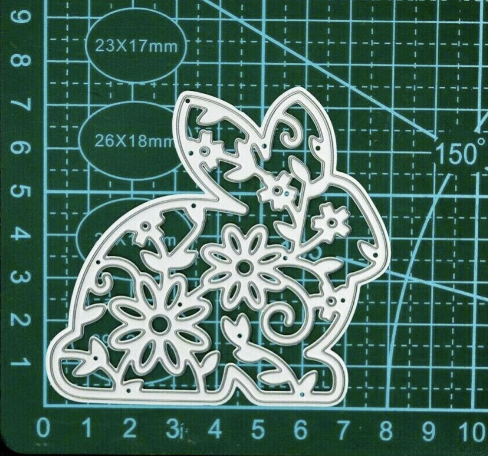 Easter Floral Bunny Rabbit Metal Cutting Die