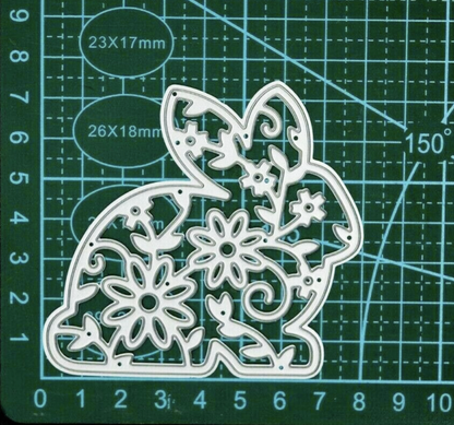 Easter Floral Bunny Rabbit Metal Cutting Die