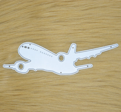 Passenger aeroplane metal cutting die for aviation themed handmade cards scrapbooking and papercraft projects