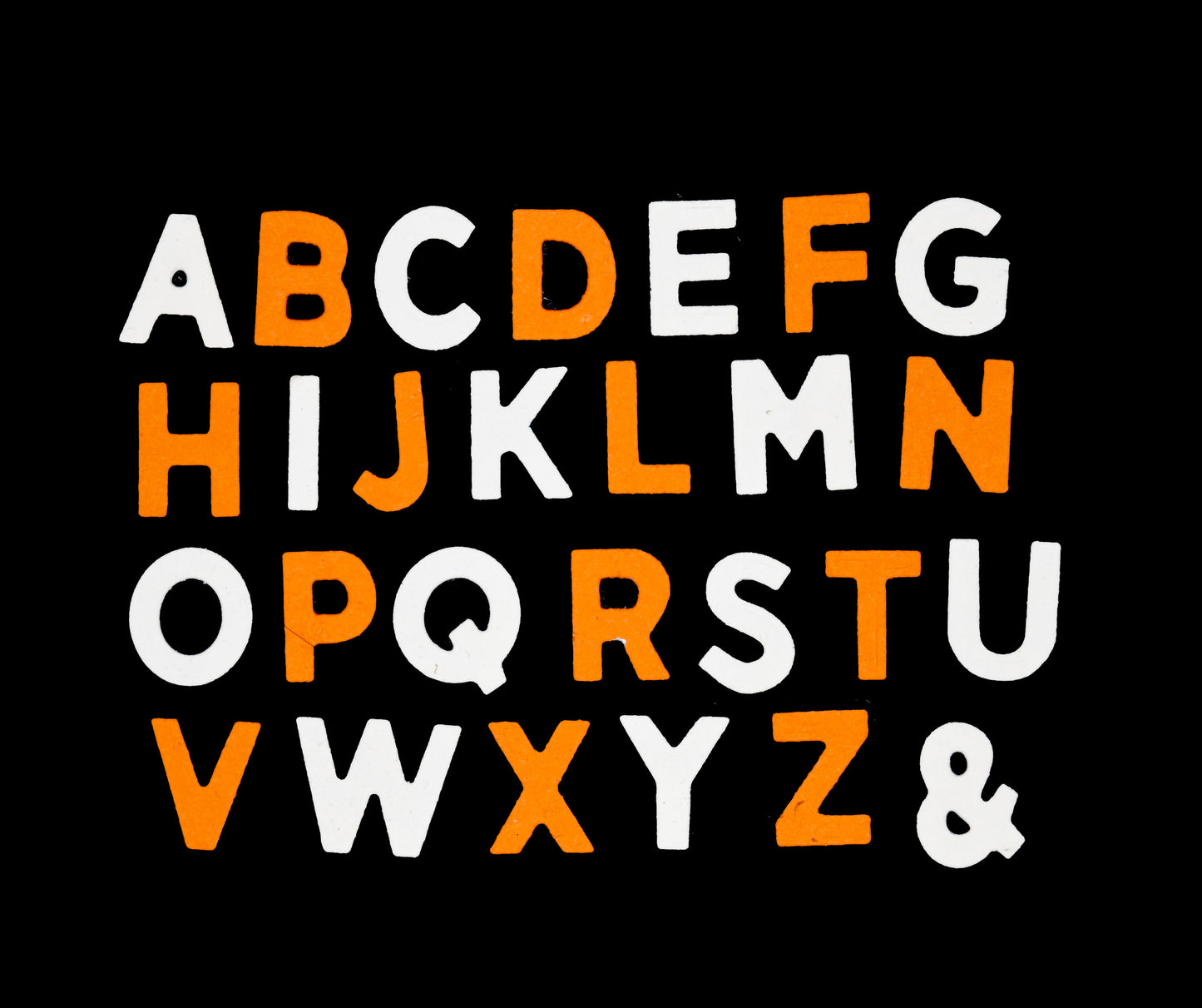 Alphabet die cut letters for handmade cards and papercraft projects