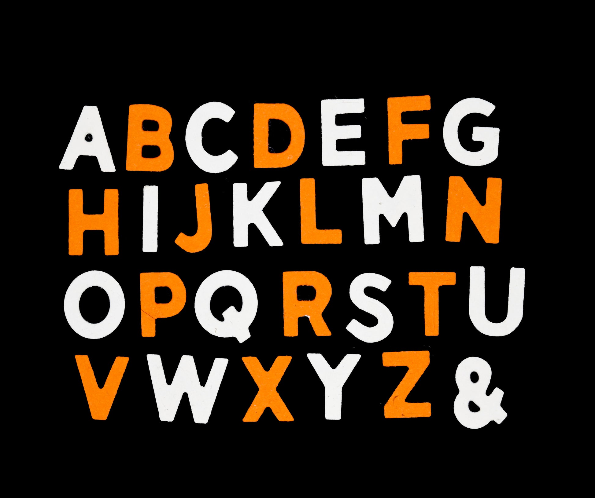 Alphabet die cut letters for handmade cards and papercraft projects