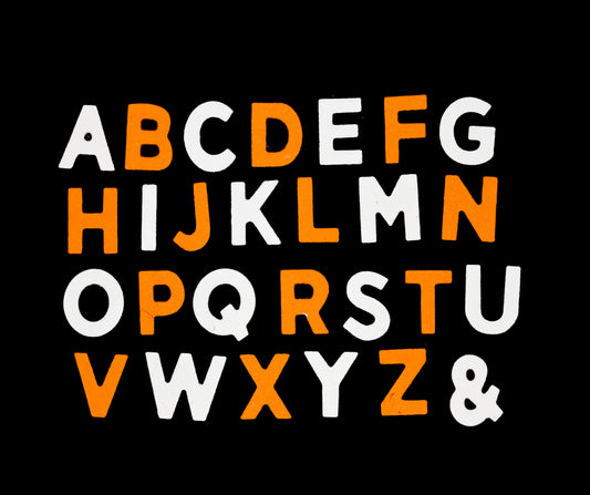 Alphabet die cut letters for handmade cards and papercraft projects