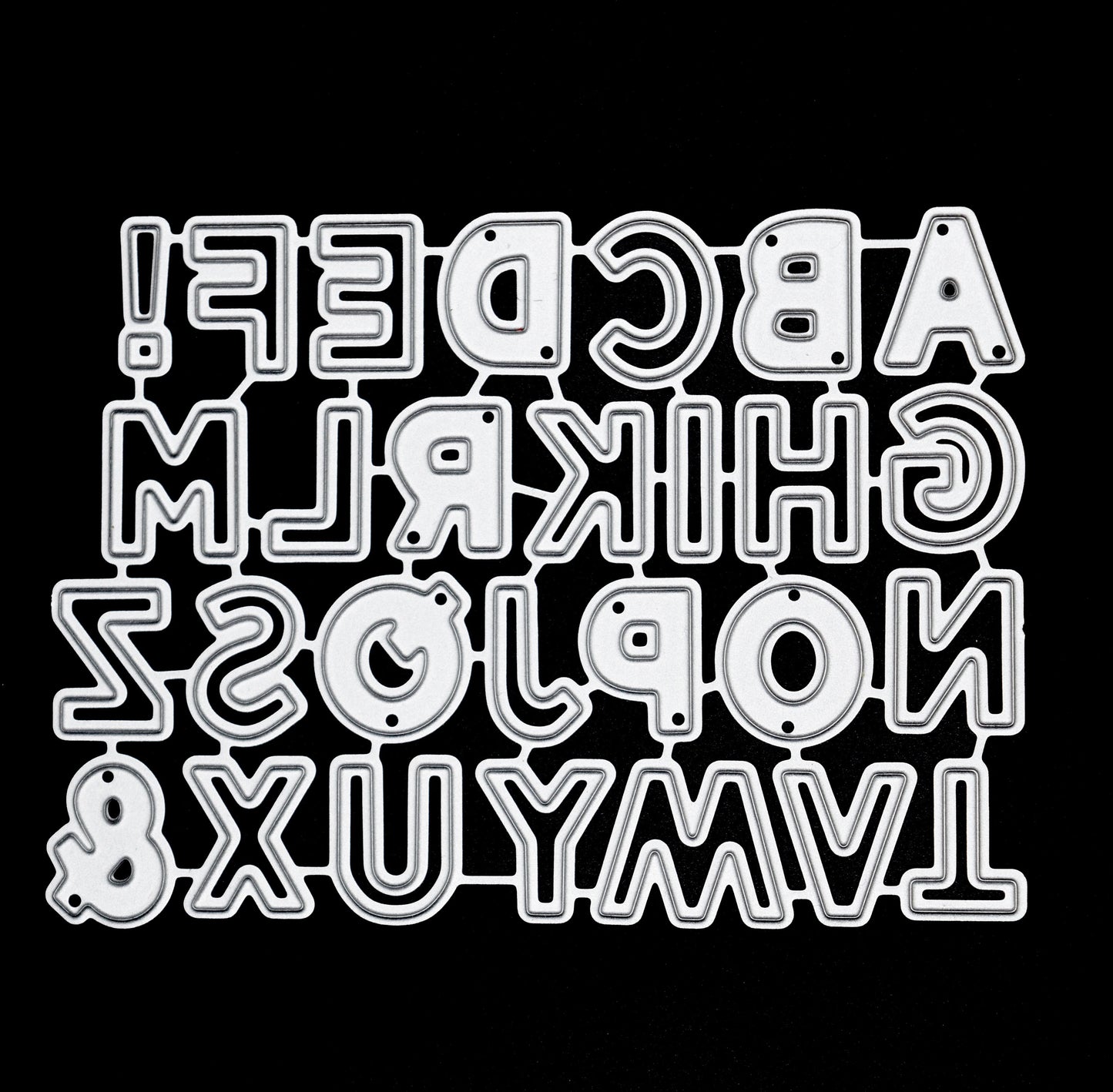 Alphabet metal cutting dies full letter set for card making sentiments and words
