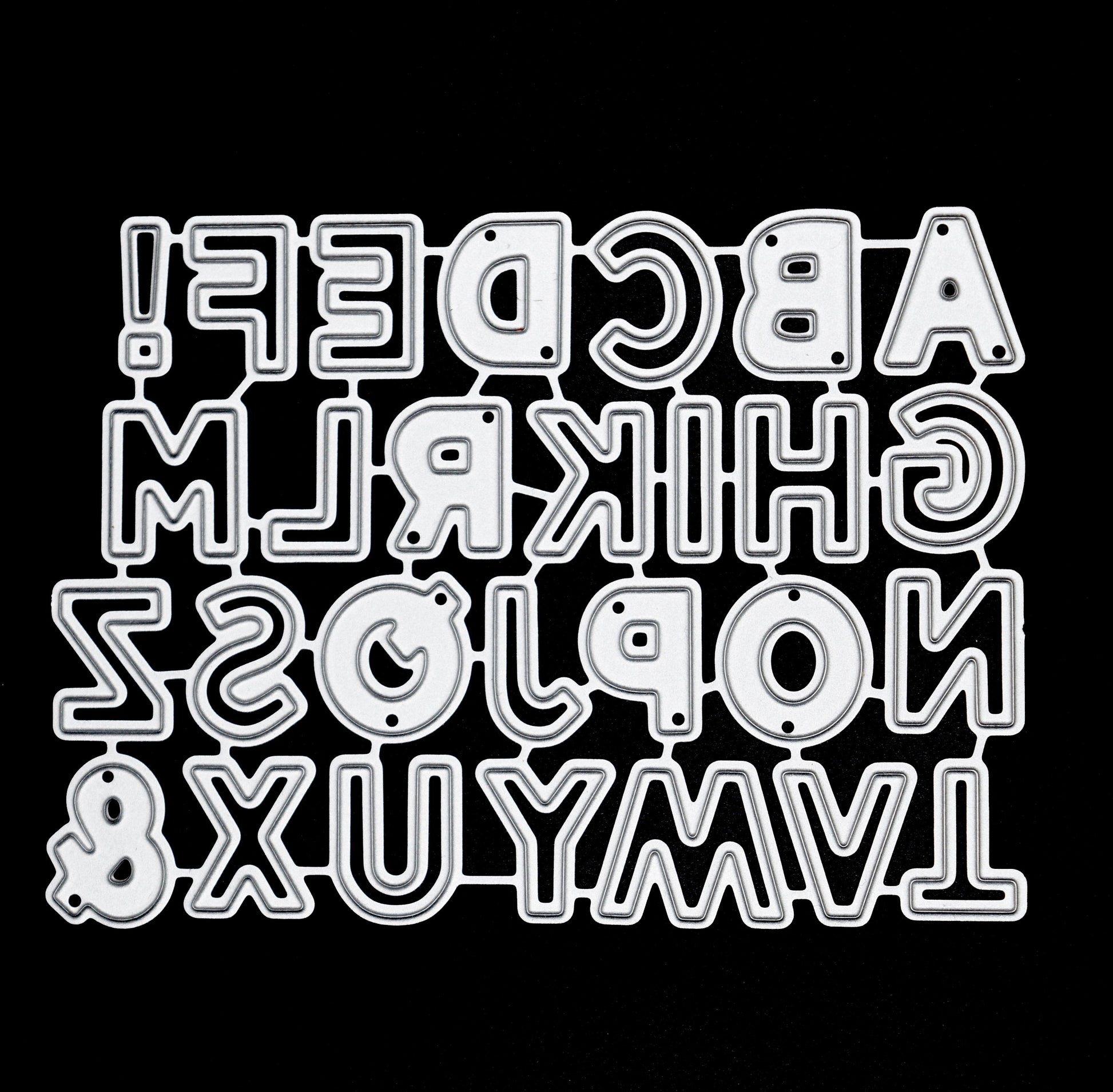 Alphabet metal cutting dies full letter set for card making sentiments and words