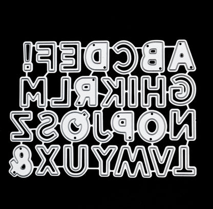 Alphabet metal cutting dies full letter set for card making sentiments and words