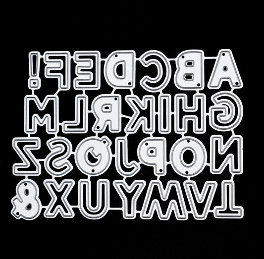 Alphabet metal cutting dies full letter set for card making sentiments and words