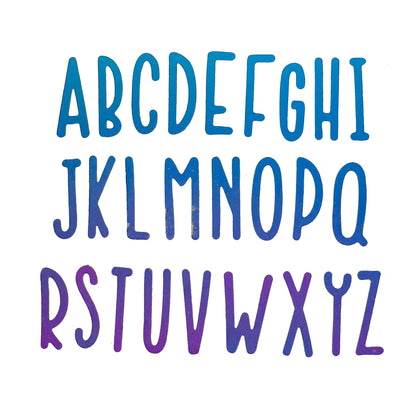 Uppercase alphabet letter die cuts for handmade cards and papercraft projects
