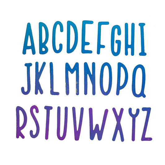 Uppercase alphabet letter die cuts for handmade cards and papercraft projects