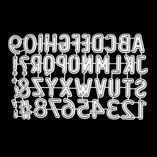 Alphabet and number metal cutting dies set with letters and symbols
