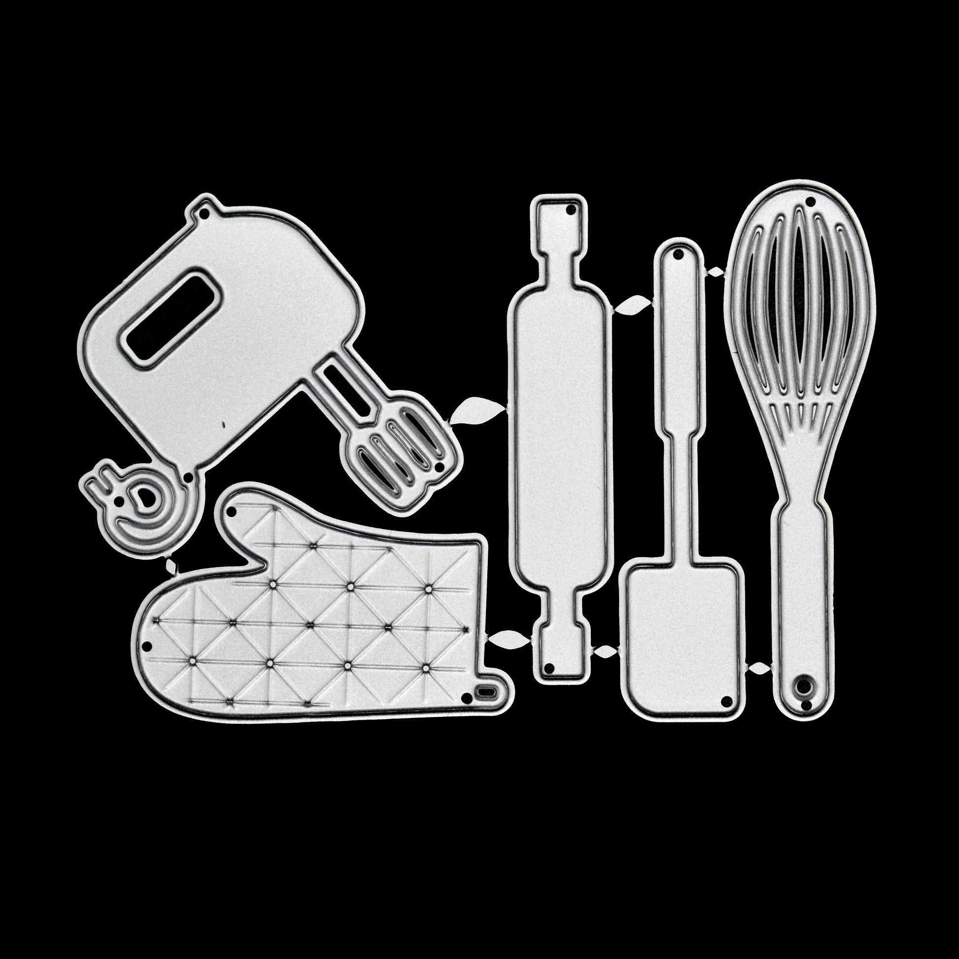 Baking and cooking utensils metal cutting dies set with five designs
