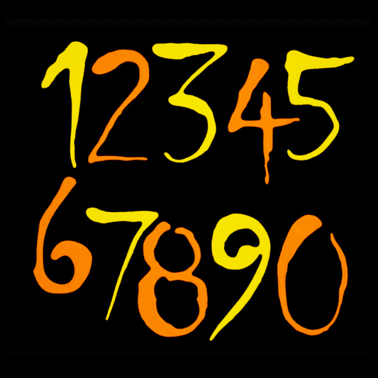 Quirky Numbers Metal Cutting Die Set – Decorative Digits 0–9