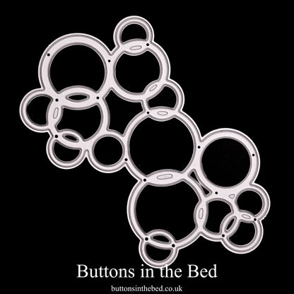 Bubble background metal cutting die for card making and papercraft scene building