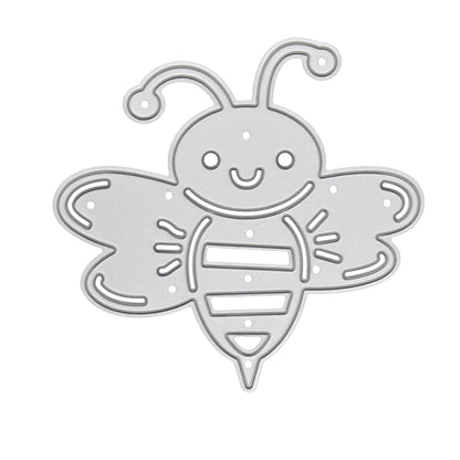 Bumblebee metal cutting die with cute bee design on white background