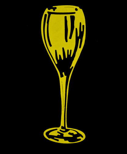 Champagne glass die cut example for handmade cards and celebration papercrafts