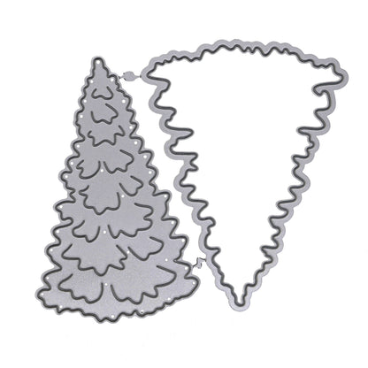 Christmas layering tree metal cutting die set for dimensional festive crafts