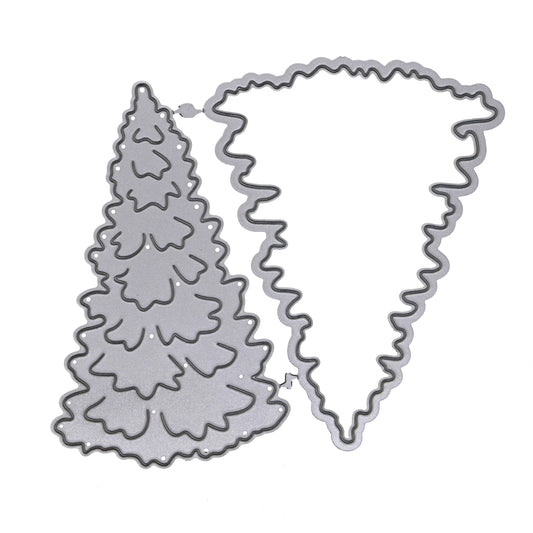 Christmas layering tree metal cutting die set for dimensional festive crafts