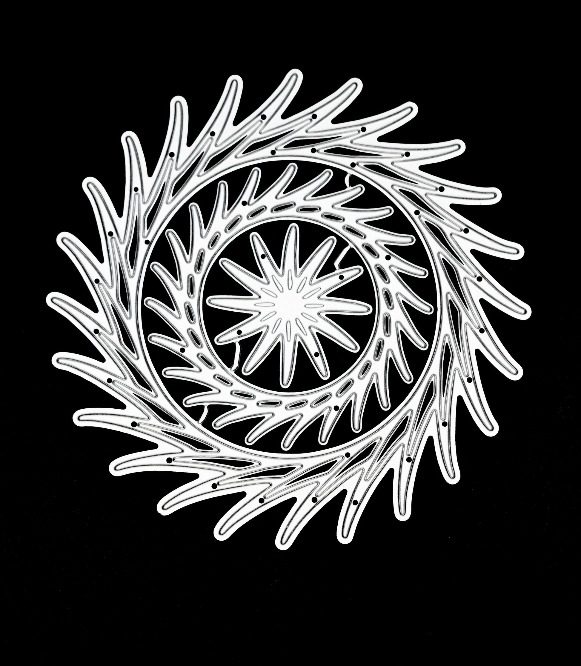 3 piece decorative circular swirl metal cutting dies set
