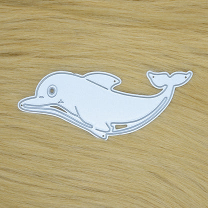 Dolphin craft metal cutting die for handmade cards scrapbooking and ocean themed papercrafts